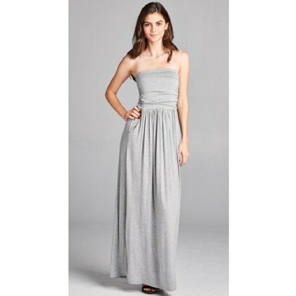 Maxi Strapless Dress - Picture 1 of 5